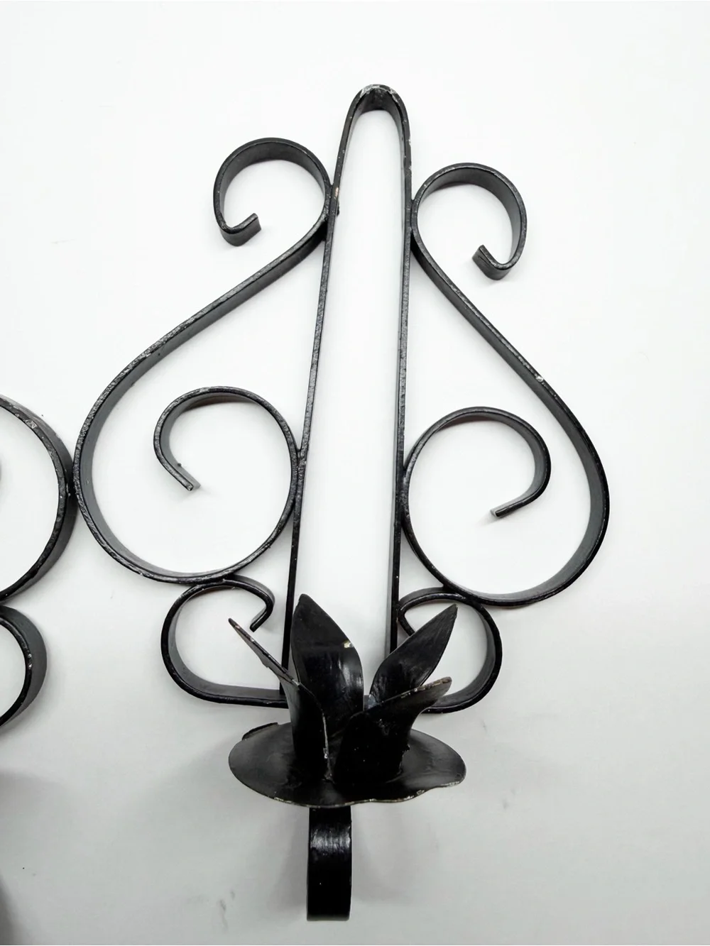 Wrought Iron Taper Candle Sconces